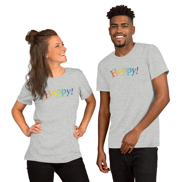 Rainbow Happy™ Short-Sleeve Unisex T-Shirt