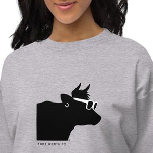 Fort Worth Cool Cow Unisex Fleece Sweatshirt