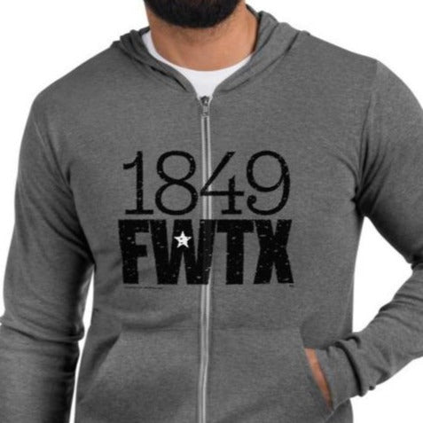 Fort Worth 1849 FWTX™ Unisex Zip Hoodie