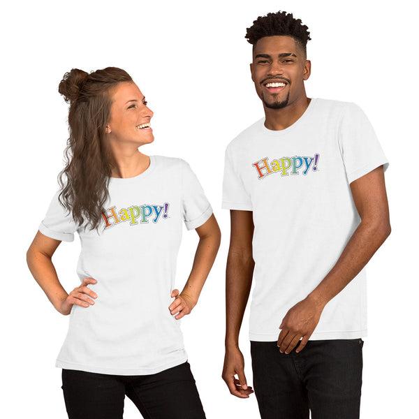 Rainbow Happy™ Short-Sleeve Unisex T-Shirt